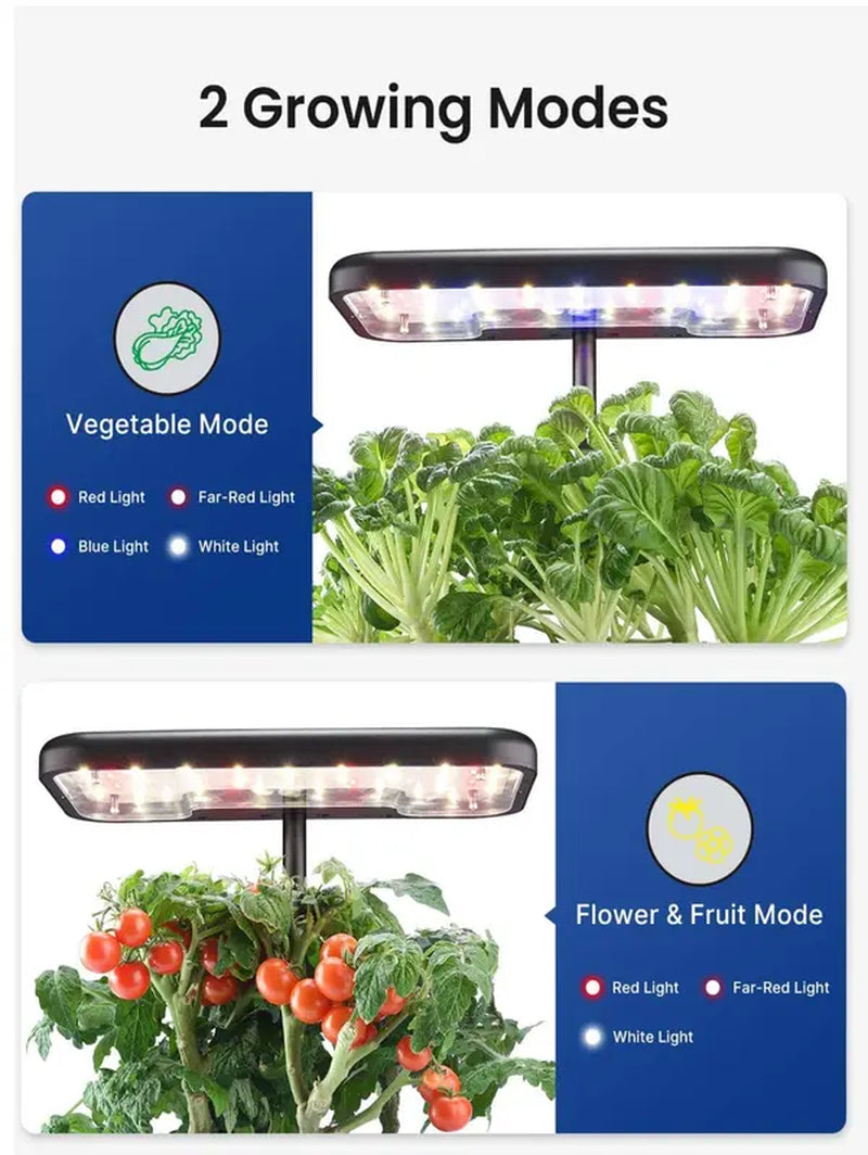 IDOO 8 Pods Hydroponic Growing System Black
