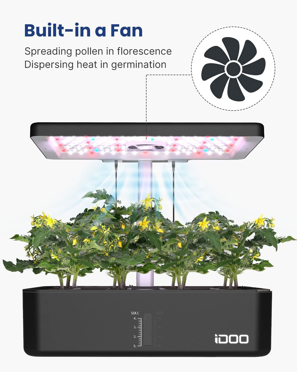 IDOO 12 Pods Hydroponics Growing System Kit 