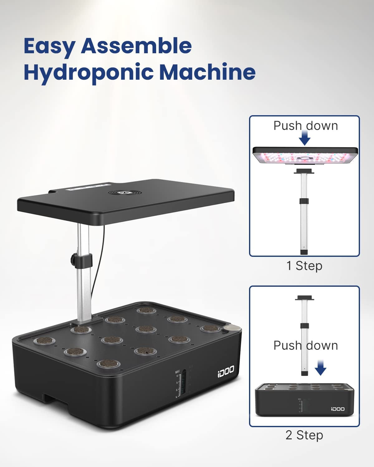 IDOO 12 Pods Hydroponics Growing System Kit 