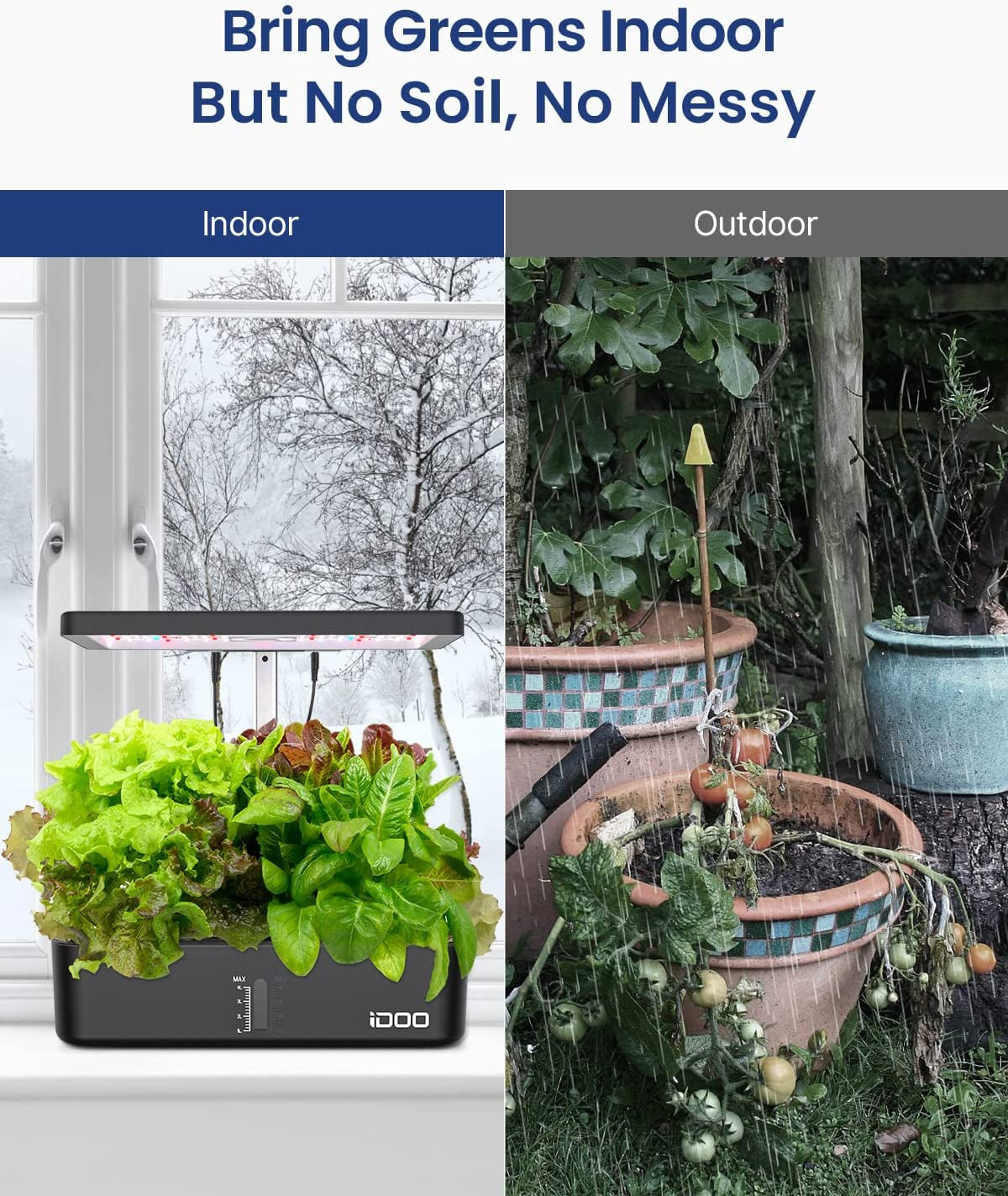 IDOO 12 Pods Hydroponics Growing System Kit 